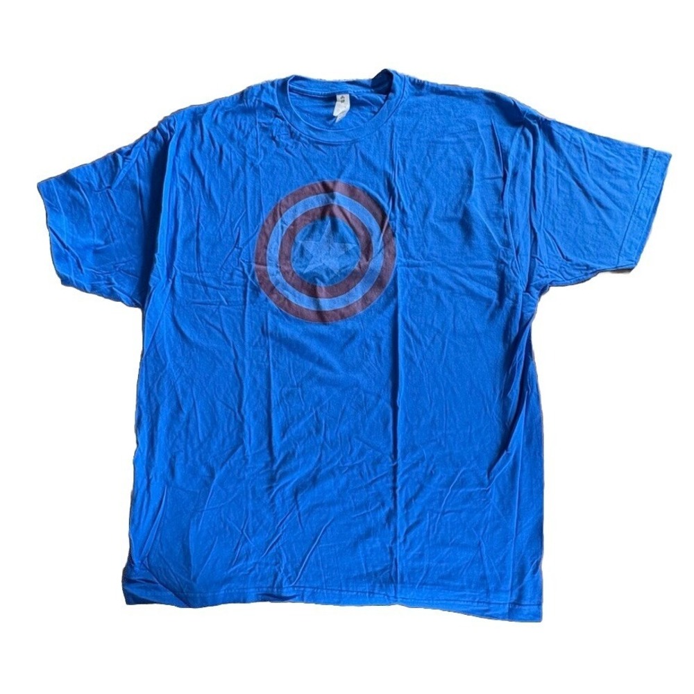 Marvel‎ Captain America Mens T-Shirt Faded Shield XXL Short Sleeve